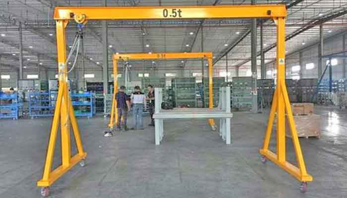 2 ton small gantry crane for sale Chile for steel handling