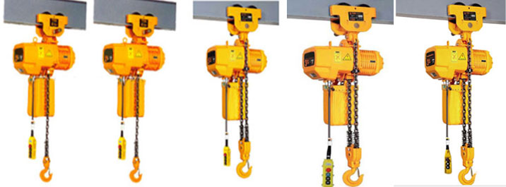 Electric chain hoist with manual trolley Electric chain hoist with manual trolley