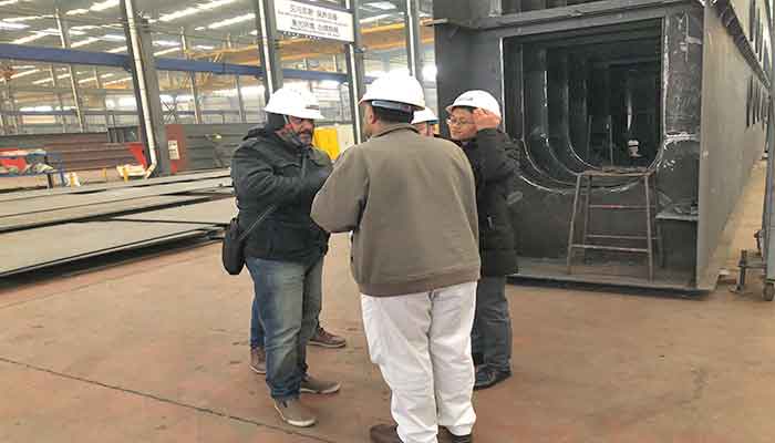 Saudi Arabia clients visiting main girder workshop