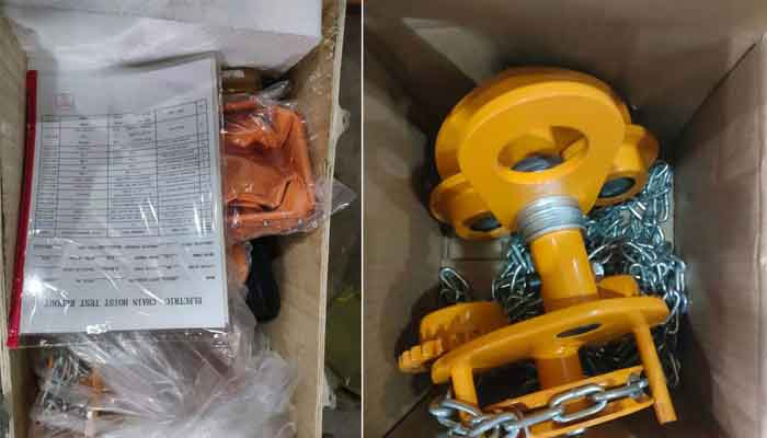 1 Ton Manual Trolley Type Electric Chain Hoist Packaging