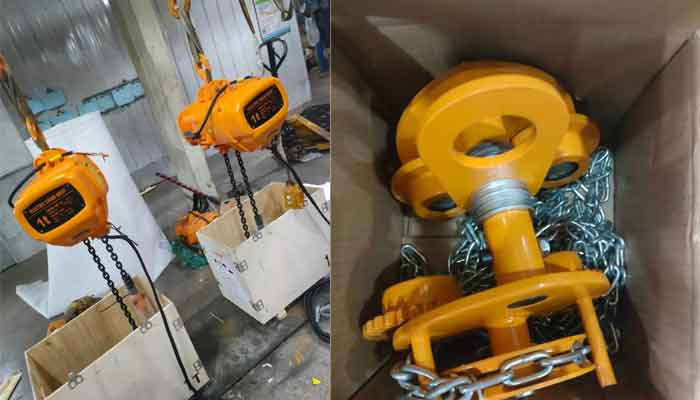 Electric hoist for sale Malaysia: Electric chain hoists with manual trolley for sale Malaysia 