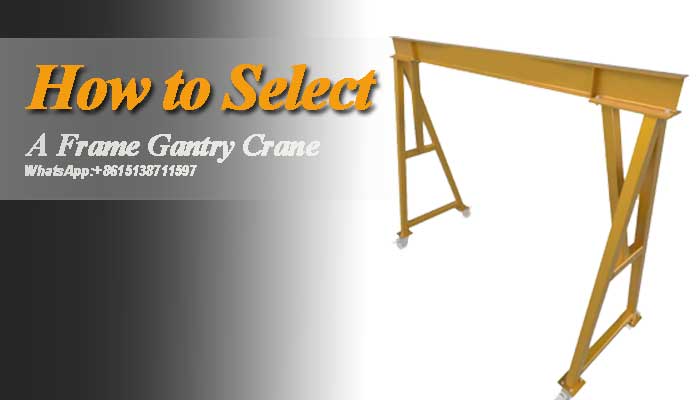 How to select a portable gantry crane