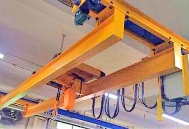 Double girder underhung bridge crane