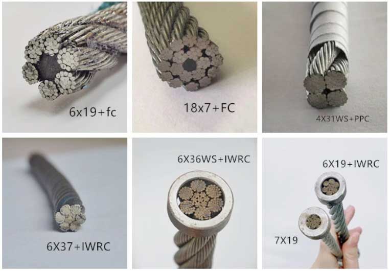 Types of wire ropes Types of wire ropes