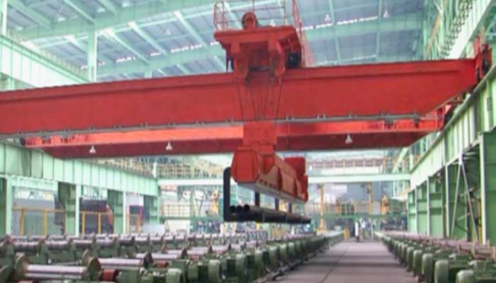 steel pipe handling overhead crane