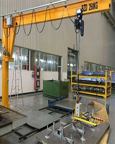 slewing jib crane for wood and log processing industry 