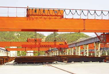 Magnetic beam double girder eot crane for handling billet, girder, billet and slab, etc.