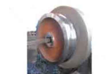 Crane wheel finish machining