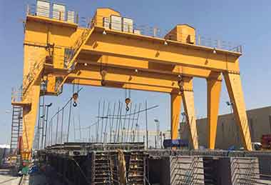 ox type double girder goliath crane for construction site use