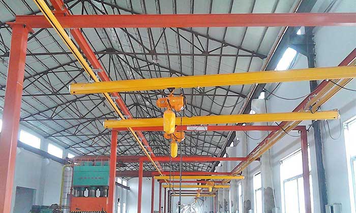 KBK light crane system with electric chain hoist