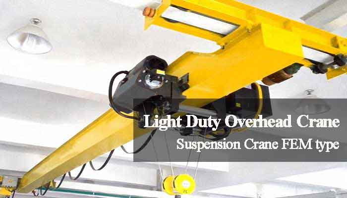 European electric susepnsion light duty overhead crane