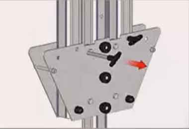 Foldable Aluminum Gantry Crane Installation,4.Remove the ball lock from its storage hole while in this upright position.