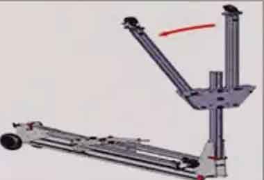 Foldable Aluminum Gantry Crane Installation,5.Open the leg and place the aircraft/ball-lock pin into the second hole to keep it open. Continue with the second leg.