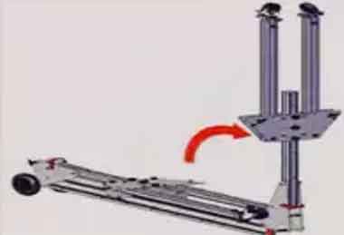 Foldable Aluminum Gantry Crane Installation,3.Rotate the first leg assembly so that it is vertical.