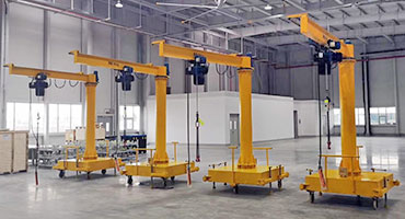 Movable & Portable Jib crane for plastic and rubber industry