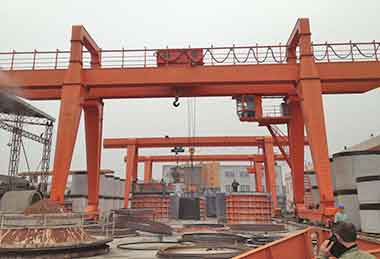 Open winch gantry crane with box girder design and 2 cantilevers Double Girder Gantry Crane Application