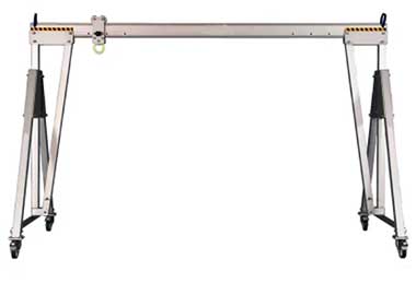 Adjustable Span Aluminum Movable Rolling Gantry Cranes on Wheels Adjustable Span Aluminum Movable Rolling Gantry Cranes on Wheels