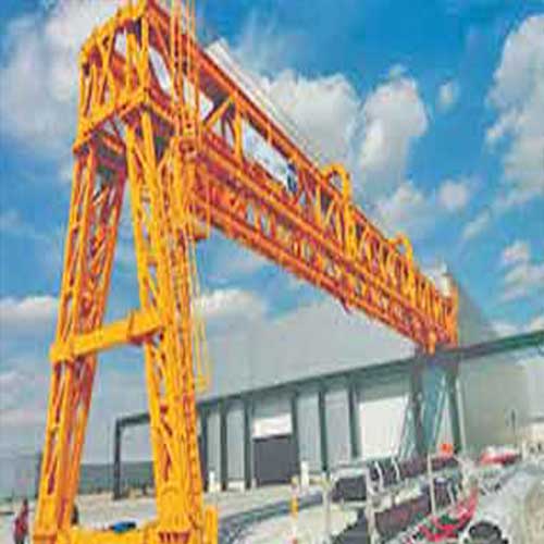 Truss beam double girder semi gantry crane