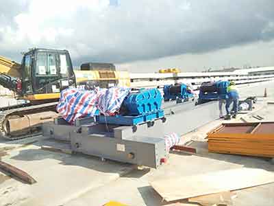 Double girder open winch trolley for 100 ton rtg crane for sale Singapore