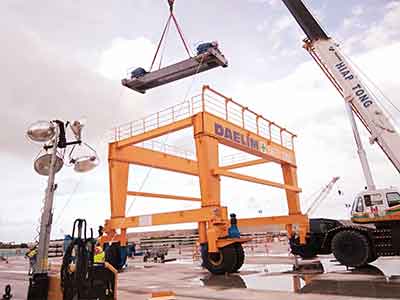 General assembly of 100 ton rtg crane for sale Singapore