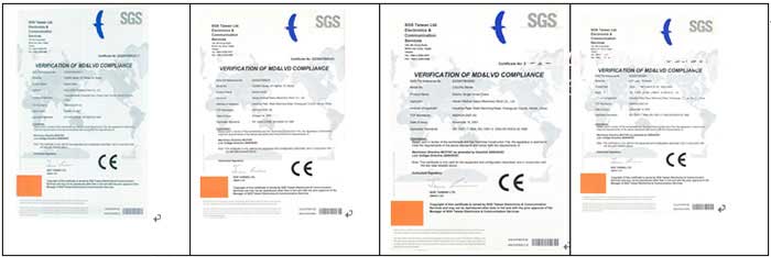  CE certificates for types of overhead cranes