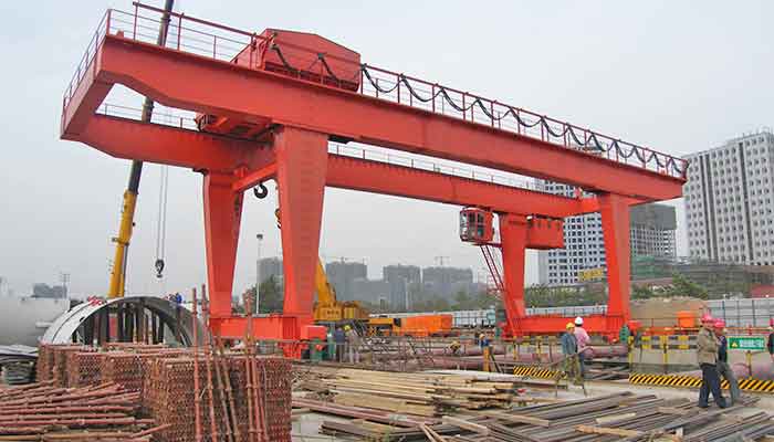 U frame gantry crane for subway construction site