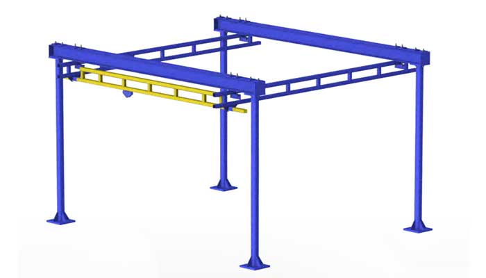Light duty kbk type modular crane