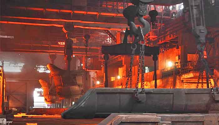 Processed crane for metal processing 