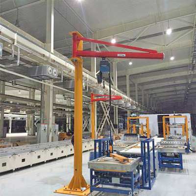 Mast-type Jib Cranes - Electric jib hoist crane 100kg, 250 kg, 500kg 