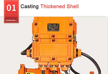 Thichkened shell of explosion proof chain hoist