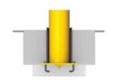 Sleeve-insert mounted cantilever jib crane