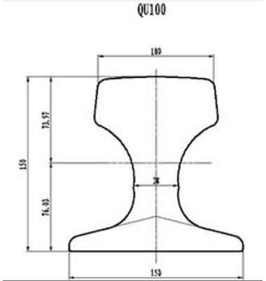 QU100 runway beam & rail - Overhead crane rail & gantry crane rail QU100 runway beam & rail - Overhead crane rail & gantry crane rail