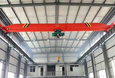 Trolley type wire rope hoist for top running single girder overhead crane