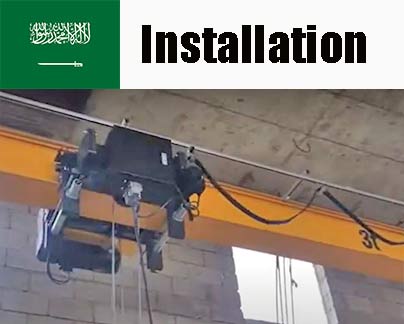 3 ton European crane installation pictures from the feedback from Saudi Arabia customer for sale Saudi Arabia