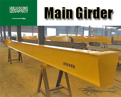 Main girder of low headroom overhead crane 3 ton for sale Saudi Arabia