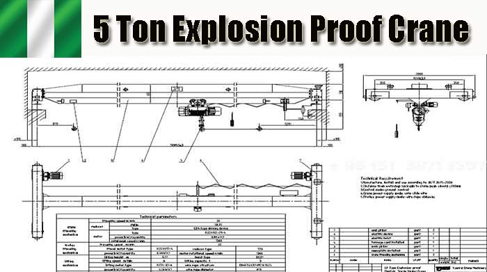 5 T Exproof Service Crane for Lact Equipment Maintenance Nigeria