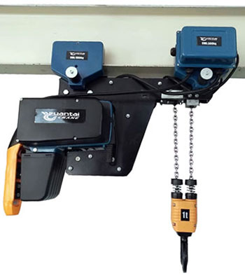 Electric chain block and motorized chain hoist with low headroom hoist design 