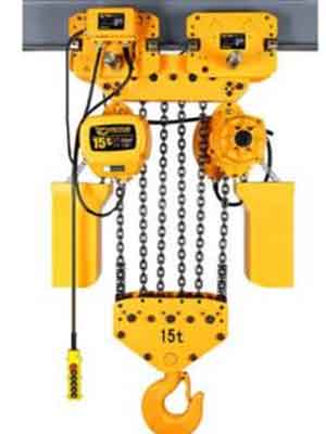 Electric chain block and motorized chain hoist