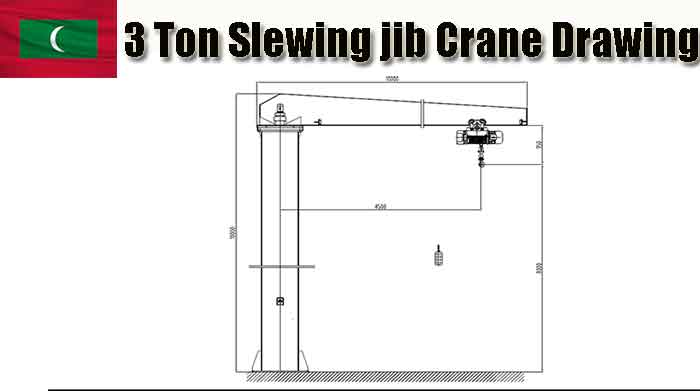 Slewing jib crane design drawing