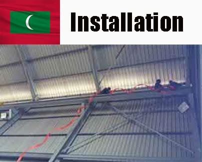 5 ton overhead travelling crane installation in Maldives for petrol ship maintenance