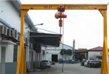 Hand winch mobile a frame gantry crane