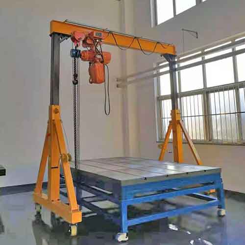 10 Ton Hand Winch Height Adjustable Mobile A Frame Portable Overhead Hoist