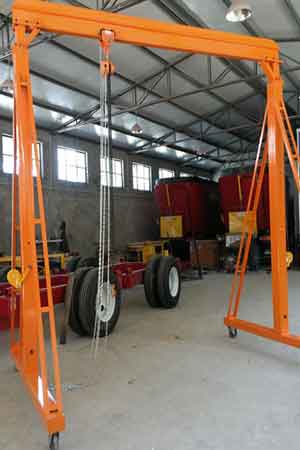 Hand winch mobile a frame gantry crane Hand winch mobile a frame gantry crane