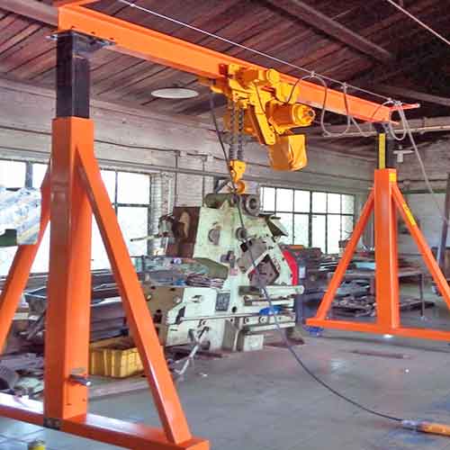 Hand Turbine Adjustable Height Movable Gantry Crane10 Ton 