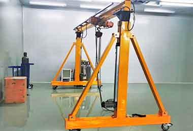 Hand turbine height adjustable movable gantry crane