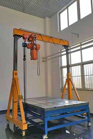 Adjustable height i beam gantry crane