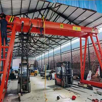 Small steel gantry crane with double beam 