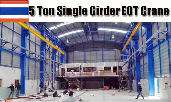 Single girder eot crane installation site