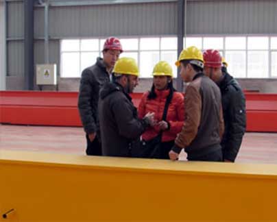 Eot cranes for Serbia plastic injection workshop