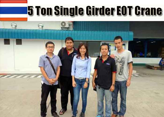 Our eot crane engineer and client at Thailand